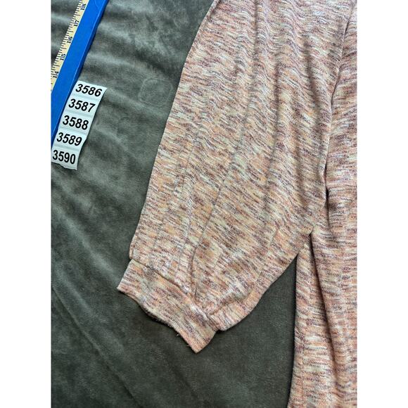 Lane Bryant Womens Cardigan Sweater Size 30/32 Pink 3/4‎ Sleeve Button Up - Picture 2 of 5